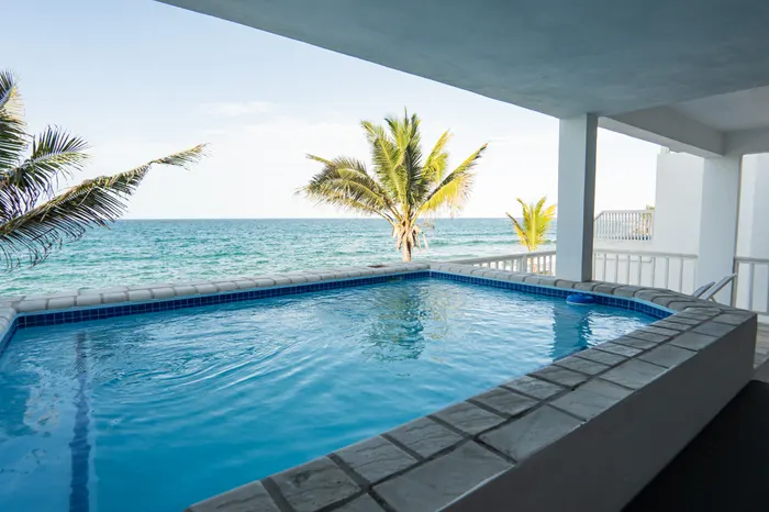 Coastal view from the Barra Cabanas beach houses
